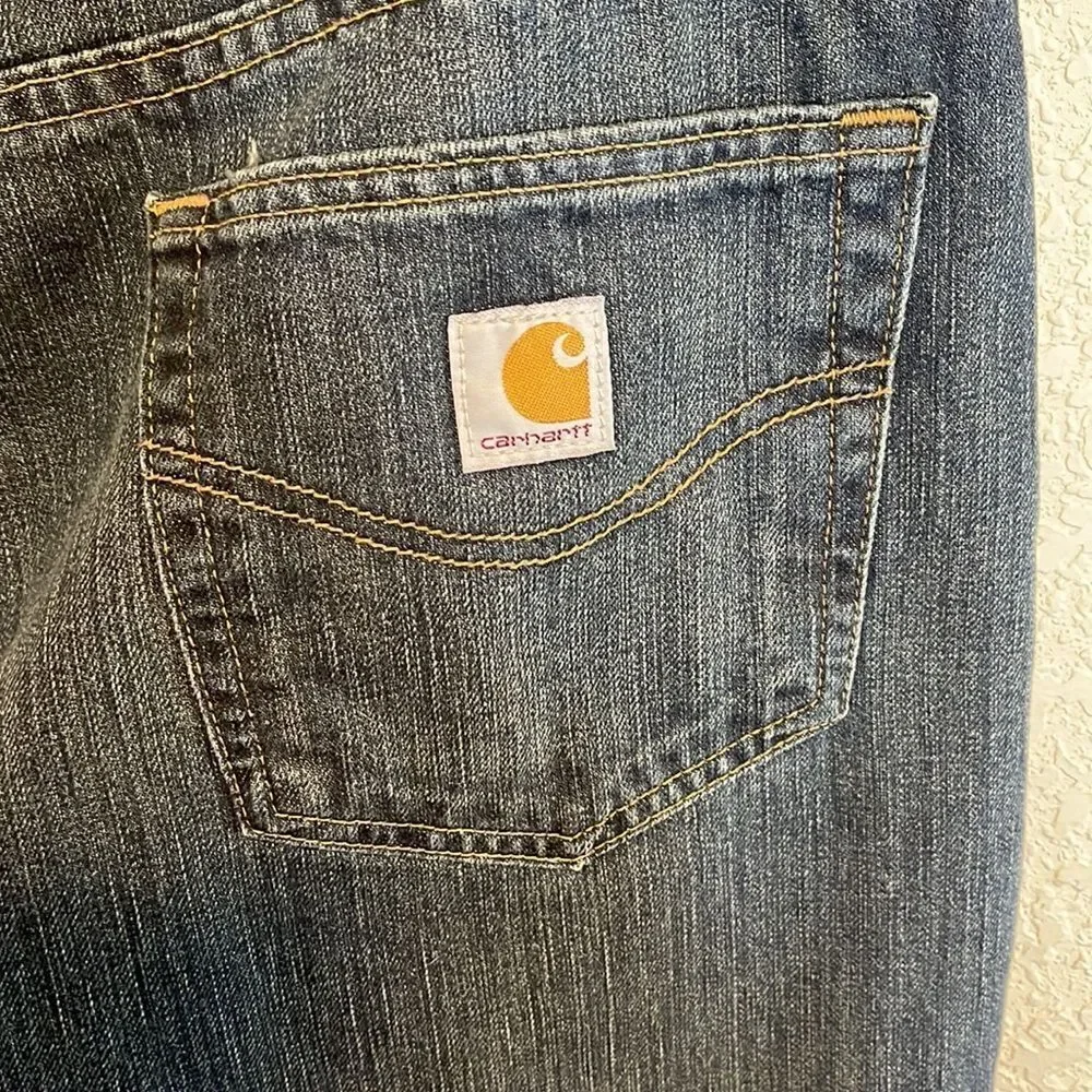 Carhartt- Men’s Blue Denim Relaxed Fit Jeans, Size 40 x 30